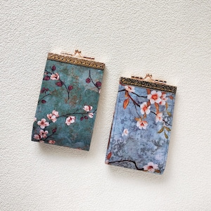 Porte-cartes de crédit, Portefeuille pour femme fait main, Portefeuille pour femme, Porte-cartes, Porte-cartes, Porte-cartes de style accordéon, Cadeau pour elle - Fleur vintage