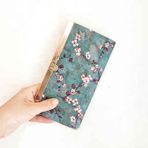 Floral Women's wallet, Fabric Wallet, Cash Envelope Wallet, Gift for Mom, Gift for women, Gift for her