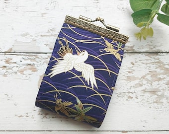 Minimalist Card Wallet, Card Holder - Japanese Crane