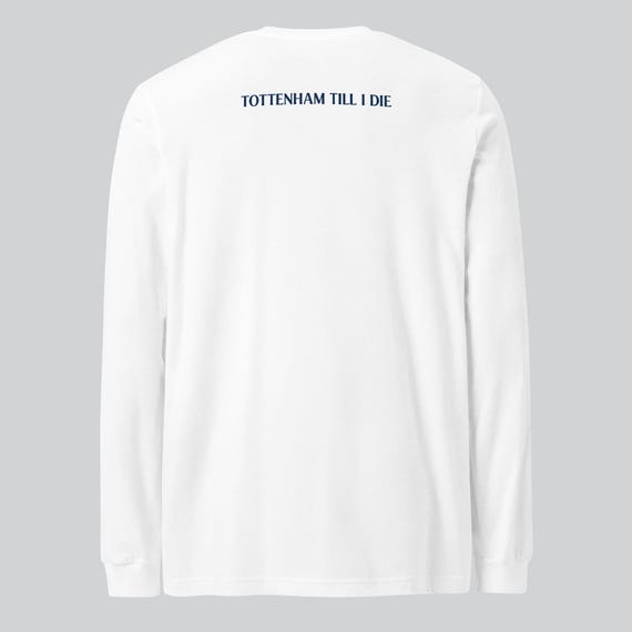 ★HELENE PARIS★ Rough Line Overfit Half T-Shirt White Audere Est Facere (front) - Tottenham Till I Die (back