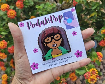 Daria inspired badge reel