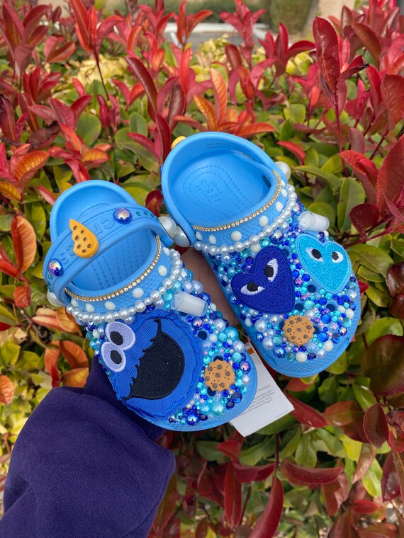 Cookie Monster Bling Crocs size C10 Etsy