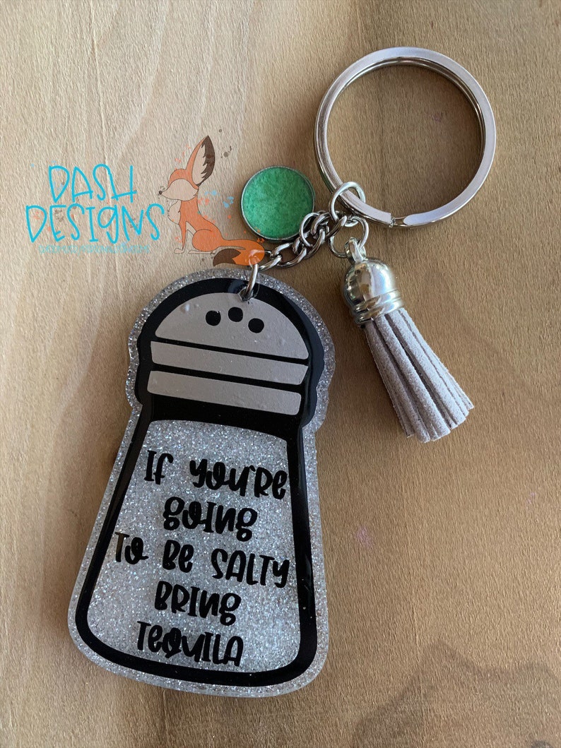 Salt Shaker Keychain Etsy