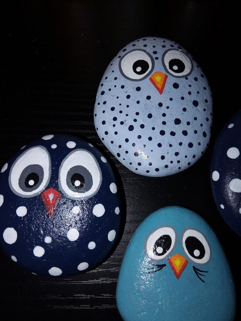 Bird Chick Painted Rocks - Etsy