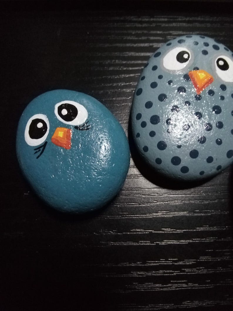 Bird Chick Painted Rocks - Etsy