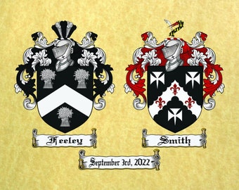 Coat of Arms Marriage Print and Histories