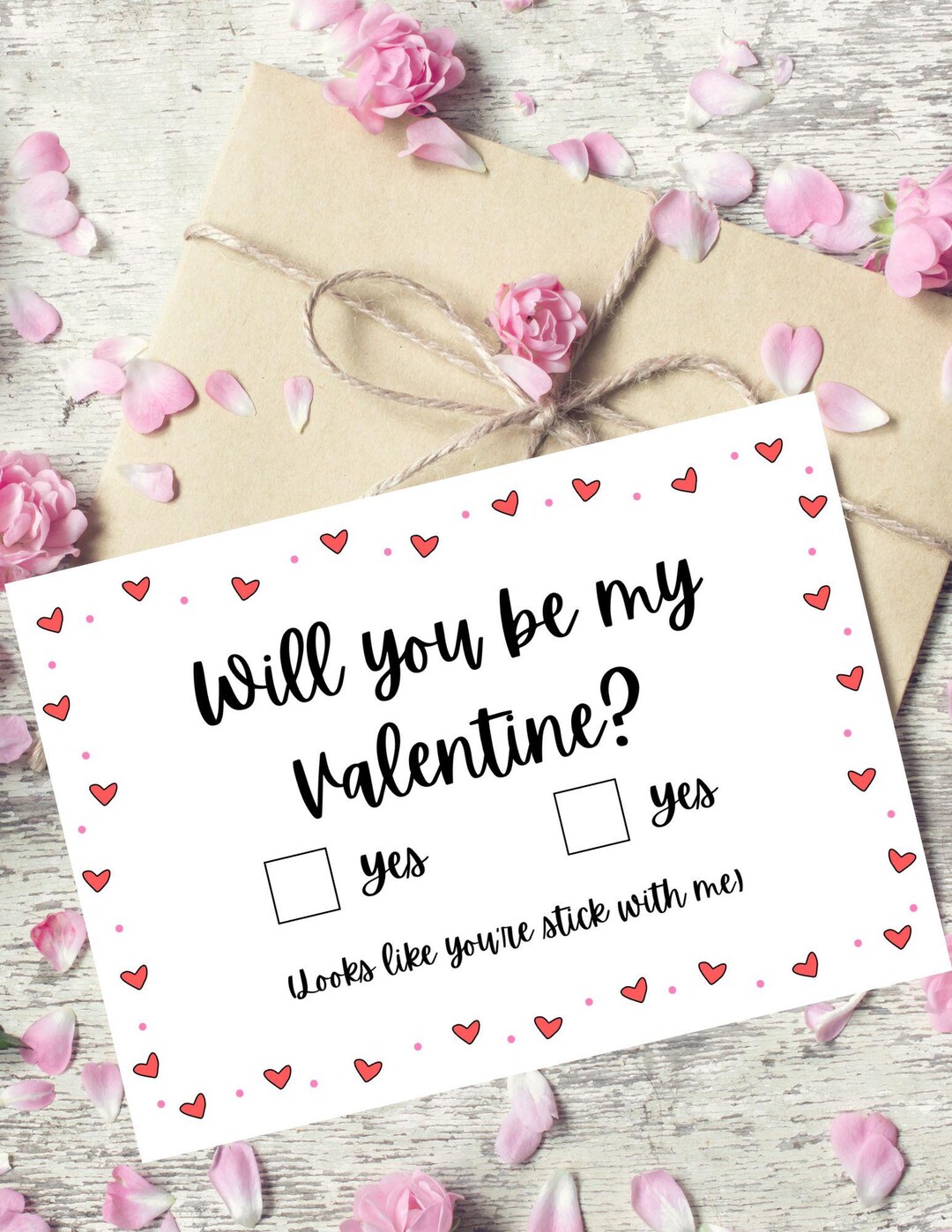 Printable Will You Be My Valentine Card, Funny and Beautiful Valentine
