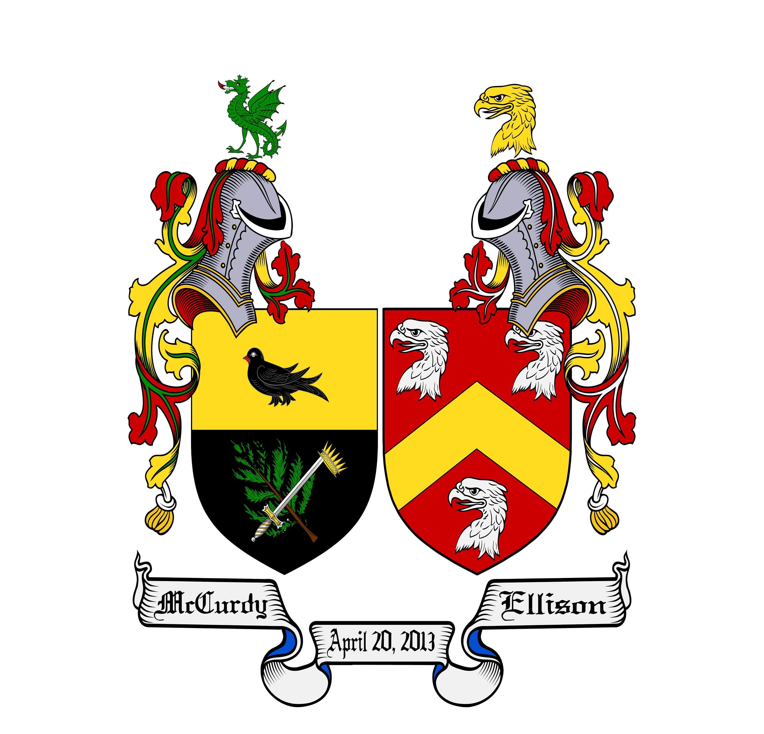 Double Coat of Arms Download Marriage Coat of Arms Download Etsy
