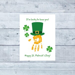 Printable Leprechaun St. Patrick's Day Hand Print Activity, Kids ...