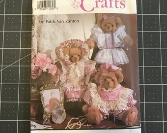 Handmade Girl Bear With Floral Dress and Bloomers