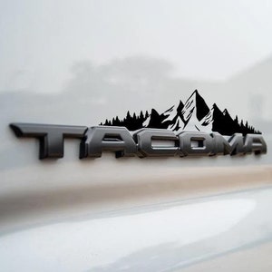 Fits 2024 Tacoma Door Badge Mountain and Trees Decal 4th Gen Side Badge Sticker