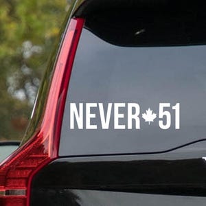 NEVER 51 メープルリーフ カーウィンドウ デカール ビニール ダイカット カナダ デカール