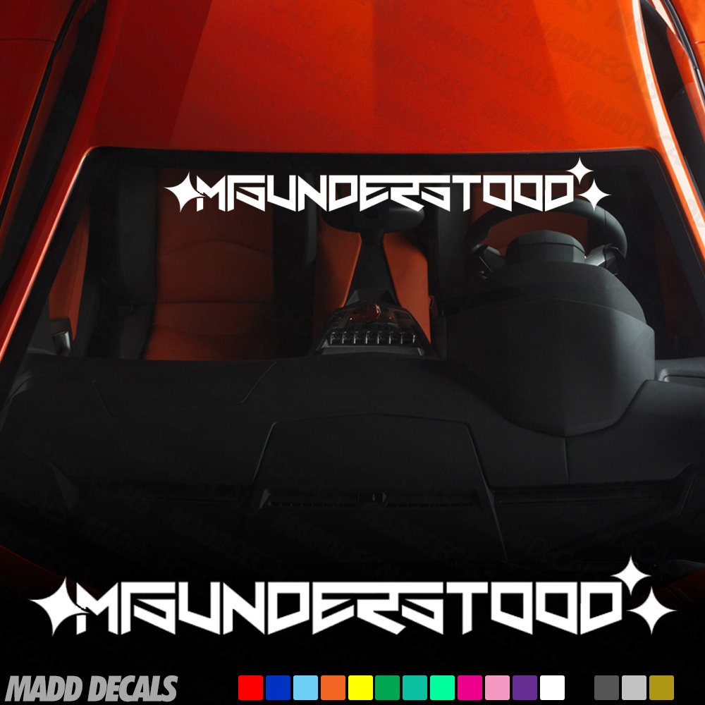 Misunderstood Decal Sticker Windshield Banner JDM Style Car Graphic - Etsy
