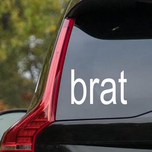 brat decal sticker for car bumper or window lots of colors