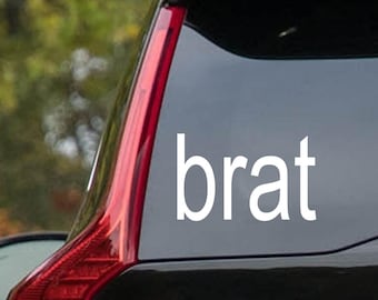 brat decal sticker for car bumper or window lots of colors