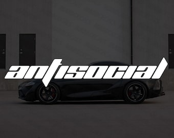 Antisocial Decal Sticker Windshield Banner JDM Tuner