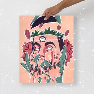 Mac — Impressions artistiques | Affiche Mac Miller | Oeuvre d'art du rappeur | Art psychédélique | Affiches de rap | Impressions artistiques Trippy