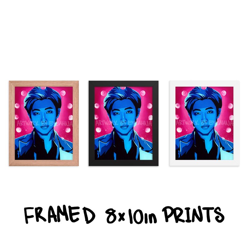 Vibrant Trippy Art Prints, K-pop Inspired Aesthetic Wall Decor, Idol Art Prints, Pop Culture Original Artwork, Moon Phase Celestial Painting image 6