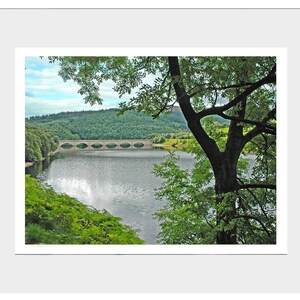 Ladybower Reservoir, Peak District, Derbyshire art print, picture. Birthday anniversary gift. Limited edition artist signed. Gift Wall decor
