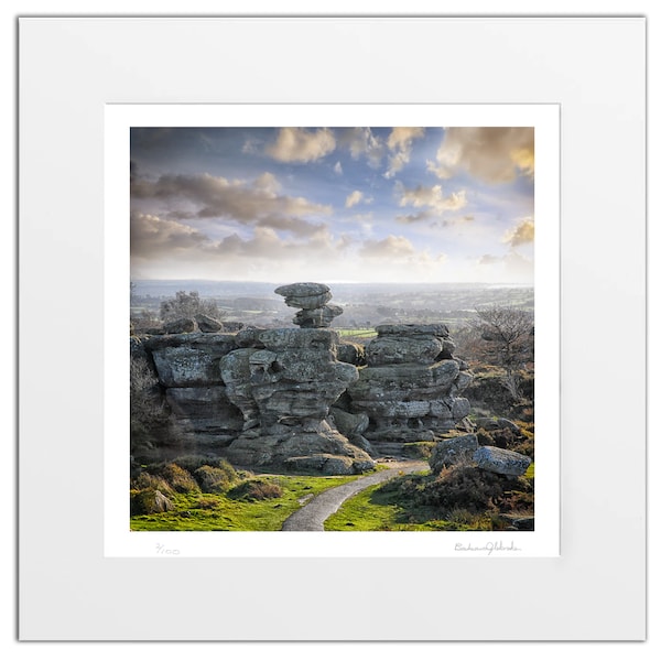 Brimham Rocks, North Yorkshire art print, picture. Limited edition artist signed. British landscape. Gift Wall decor