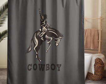 Cowboy Western Grey Shower curtain