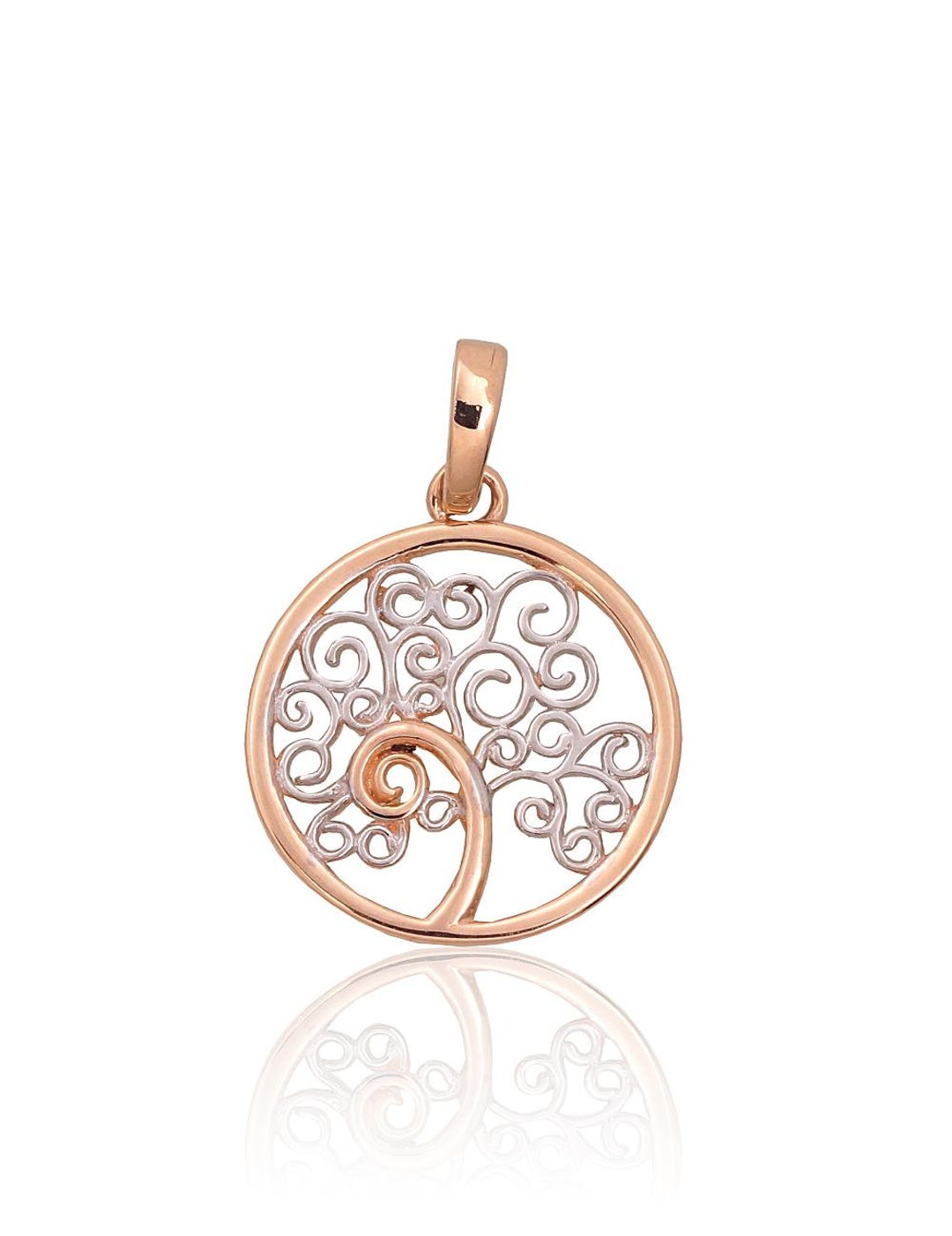 Rose Gold Tree of Life Pendant, Tree of Life Gold Pendant Necklace ...