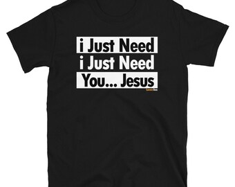 Camiseta unisex de manga corta "Solo te necesito Jesús" de ConverTees