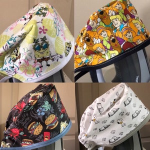 Cartoon Collection- Handmade Cotton Surgical Scrub Cap with Ties