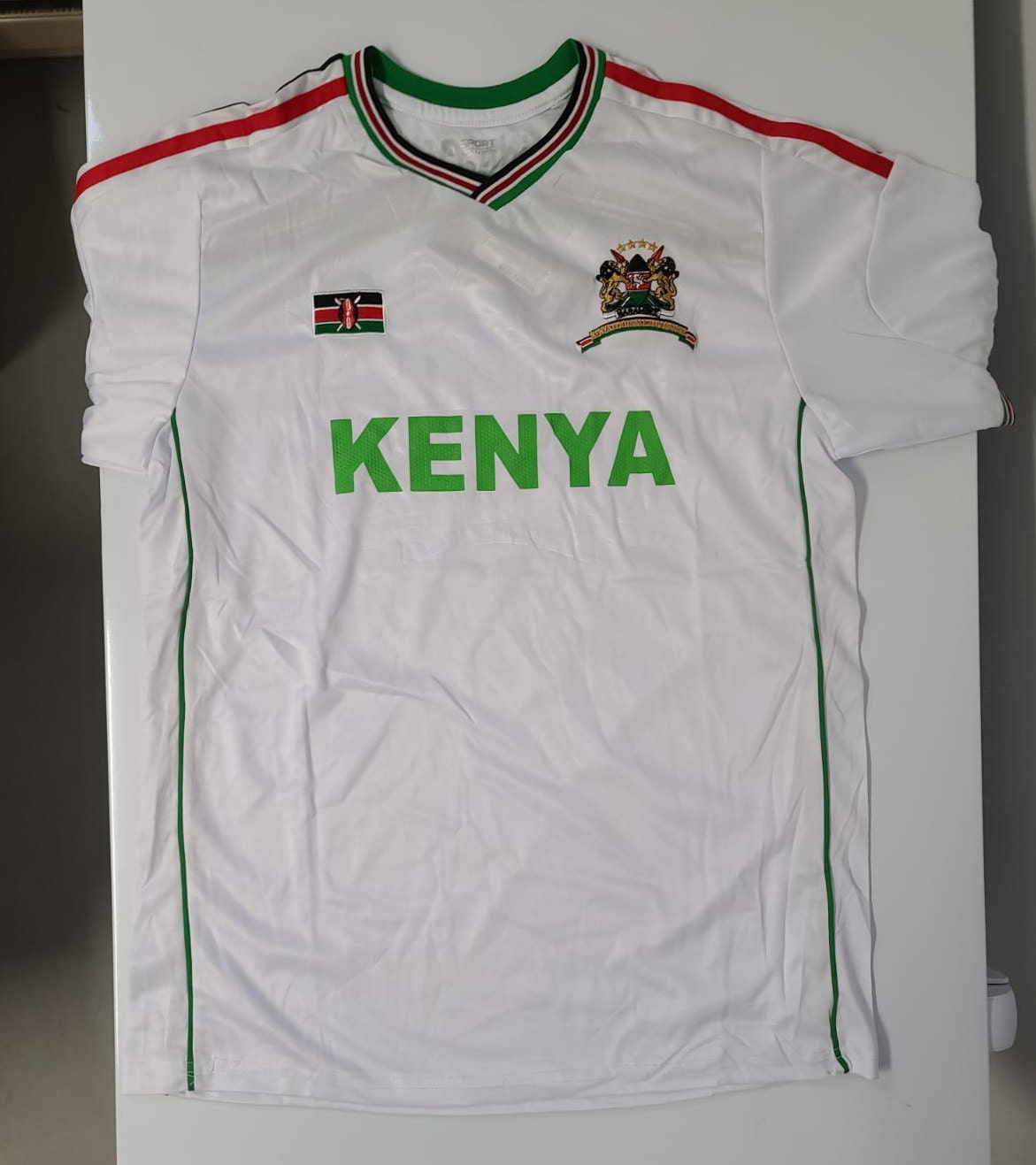 AUTHENTIC ADIDAS KENYA HARAMBEE STARS YOUTH FOOTBALL SOCCER JERSEY CLIMA  COOL