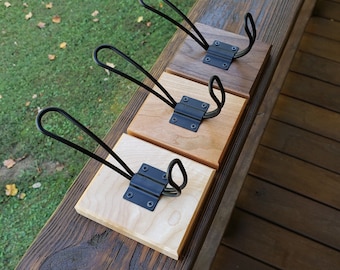 Hardwood Rustic Wall Hook: Farmhouse Coat/Towel Hook