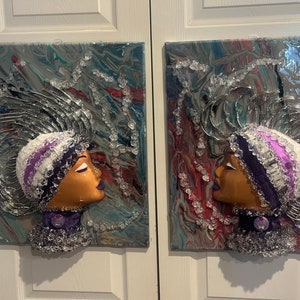 Textured Diva on Canvas Art