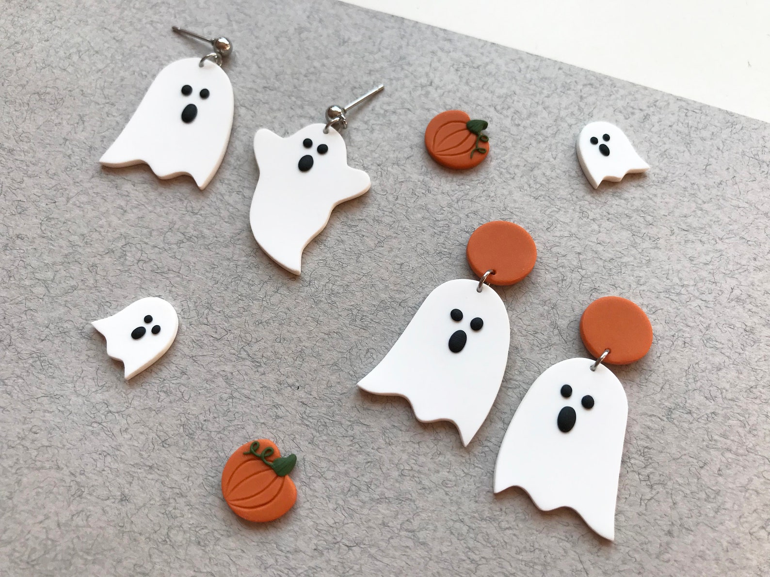 HALLOWEEN Ghost Earrings // Polymer Clay Earrings / Weird Etsy