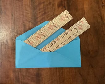 Vintage Raleigh Tobacco Coupons, 50 Strips, Ephemera