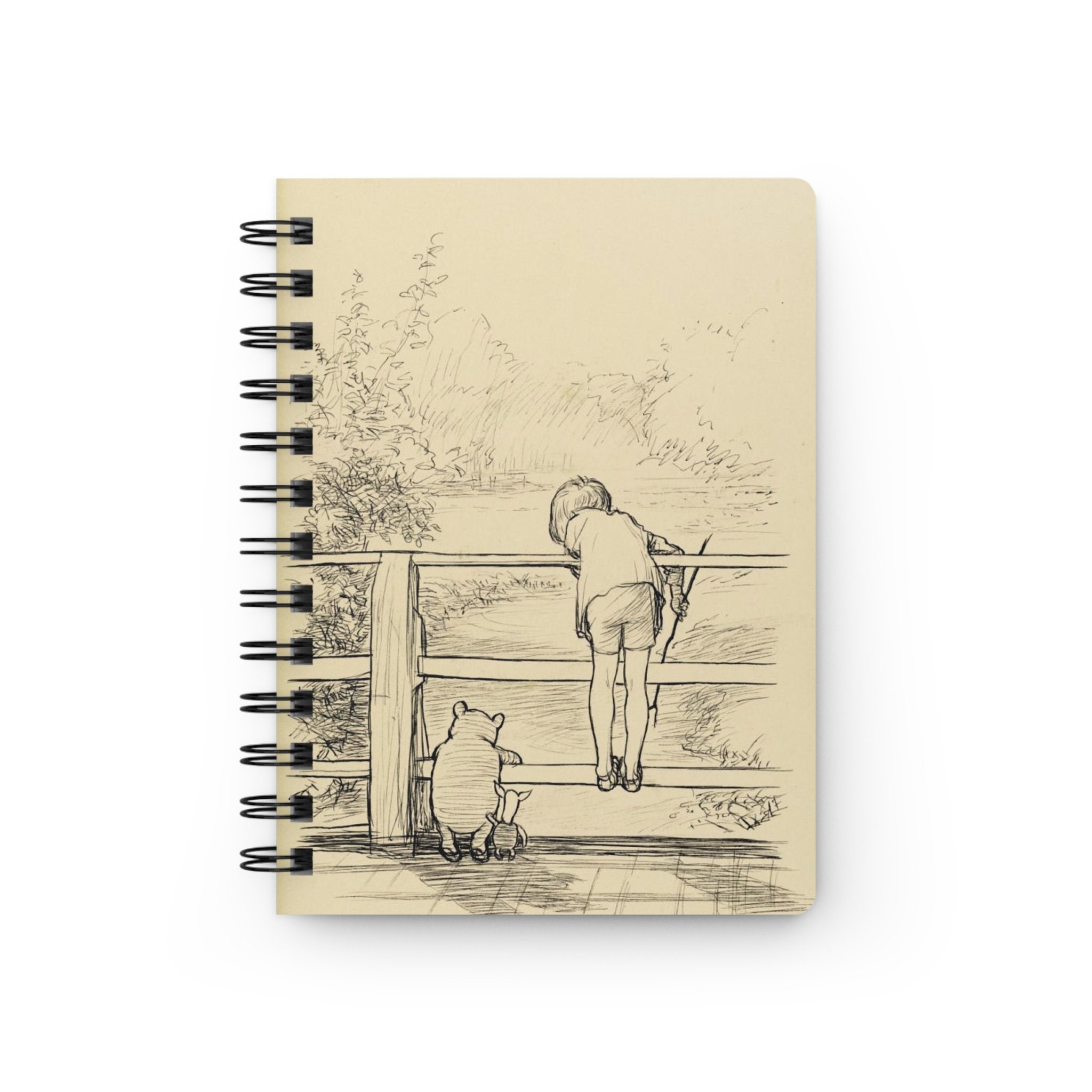Winnie the Pooh Christopher Robin Sketch - Spiral Bound Journal ...