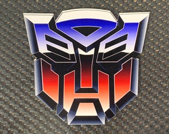 Auto Robot Chrome Finish PVC Car Auto Emblem - 5\" Tall...