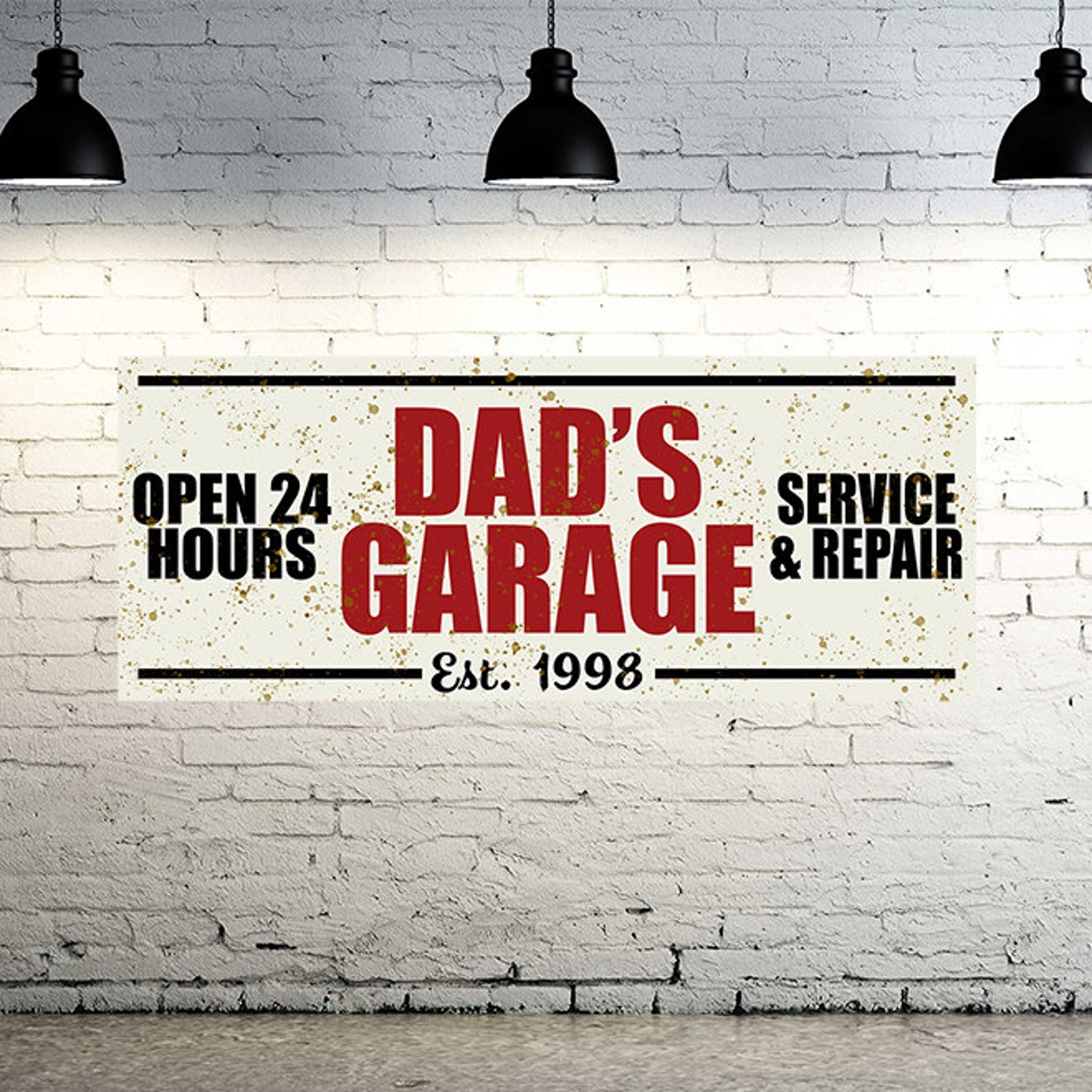 Custom Name Garage Banner Poster Auto Car Shop Car Poster Etsy