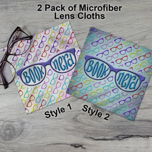 Lens Cloth 2 pack - Book Nerd Glasses (Microfiber)