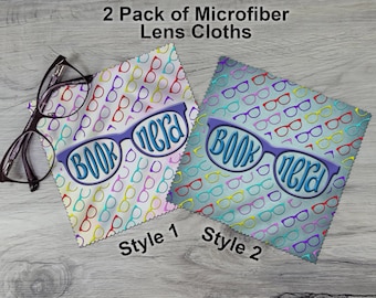 Paño para lentes, paquete de 2 (microfibra) - Book Nerd Glasses