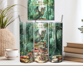 Vaso de dragón de libro (acero inoxidable aislado de 20 oz)
