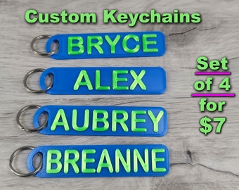Personalized Keychain/Luggage Tag (Set of 4)