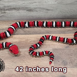 3D Printed Articulated Snake, 42 inches long