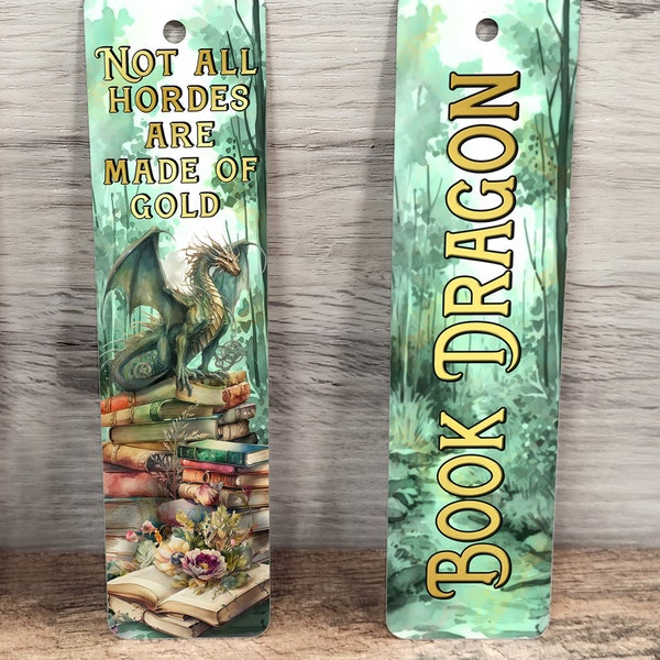 Book Dragon Bookmark (sublimated aluminum)