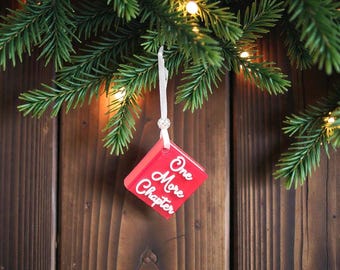 Mini Size One More Chapter Book Ornament (Custom Colors)
