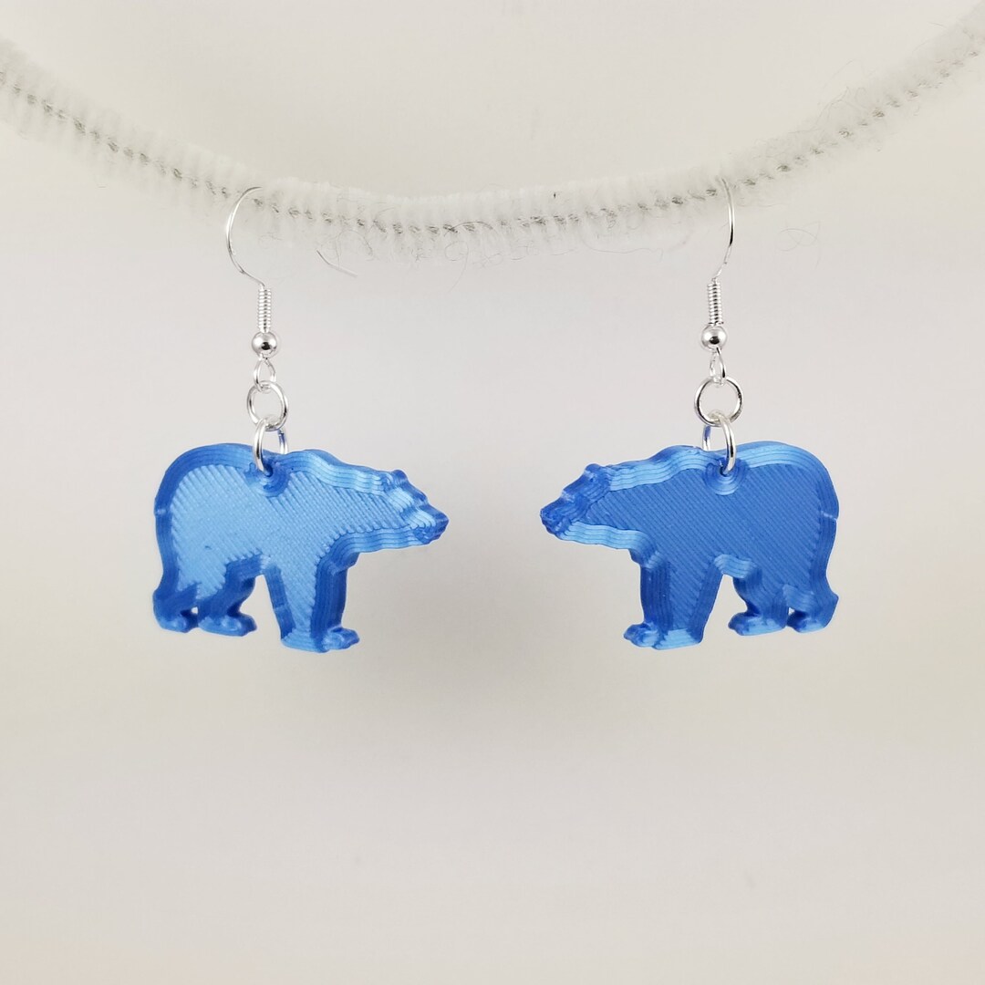 Bear Earrings (custom Colors) - Etsy