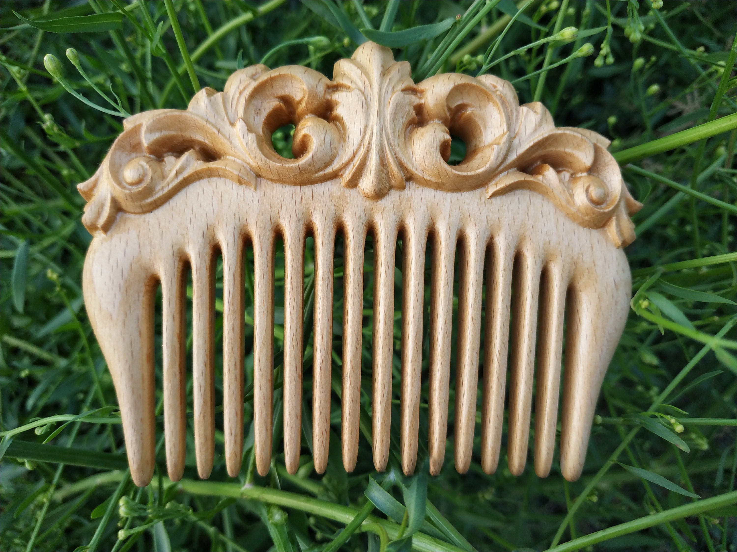 Wooden Hair Comb Carved Wood Comb Wooden Hairbrush Hand - Etsy