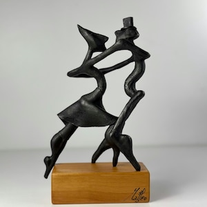 Tango Escultura firmada Buenos Aires Pareja "Baile"