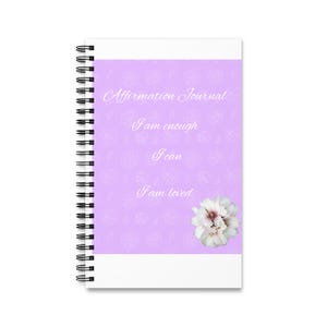 Positive Affirmation Spiral Journal, Motivational Notebook, Mindfulness Diary, Self-Love Journal, Gift for Wellness Enthusiasts