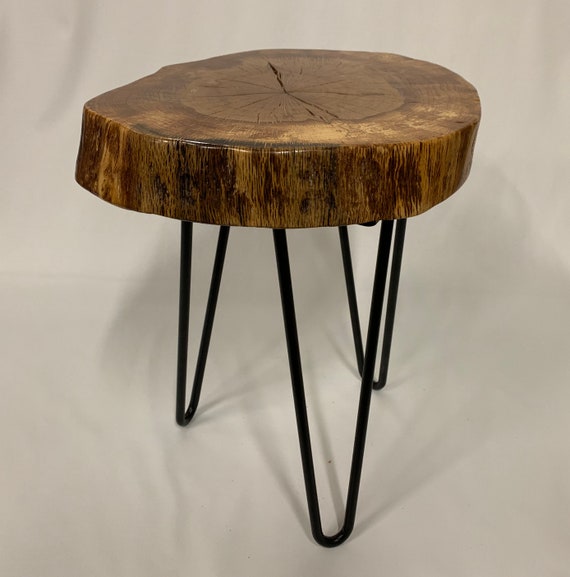 Rustic Oak Tree Trunk Table Stool Etsy