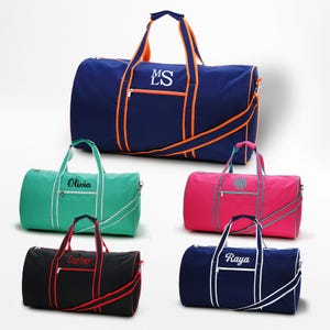 Monogram Duffle Bag, Personalized Duffel Bag, Gym Bag, Overnight Tote Bag, Travel Bag, Embroidered Duffle Bag, Water Resistant Duffel Bag