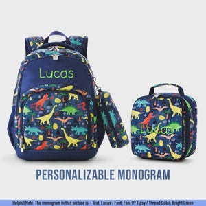 Unicorn Monogram Backpack: Personalized School Bag & Lunch Bag image 5